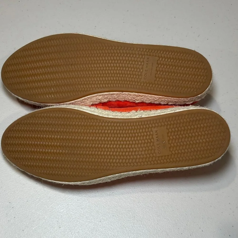 Cole Haan NWOT Women's Cloudfeel Montauk Orange Suede Espadrille Loafers‎ 8B